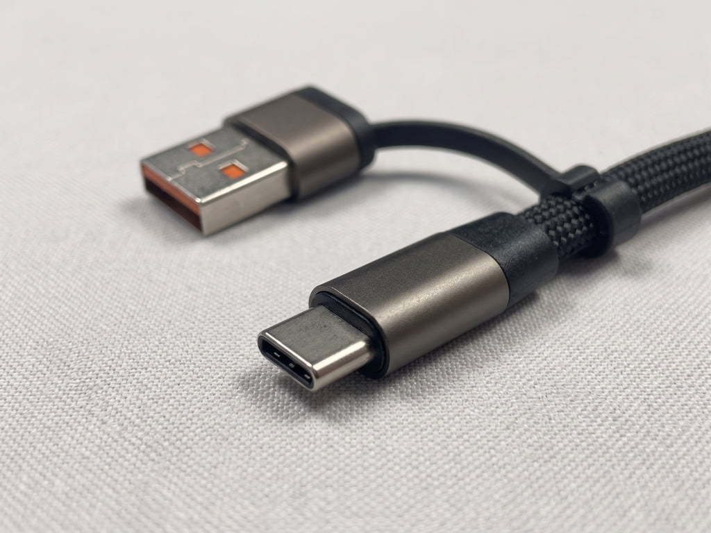 240W USB-C Fast Charging Cable with Foldable Phone Stand