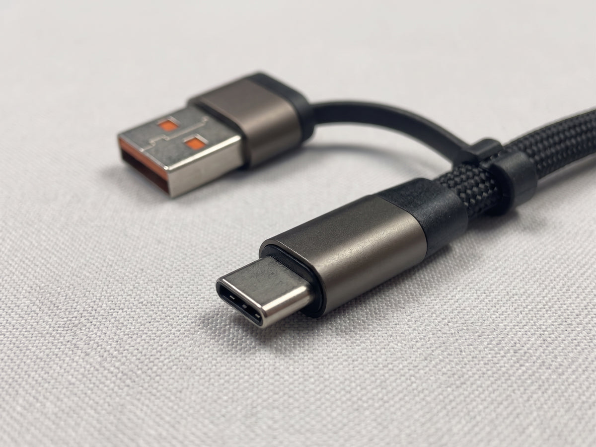 240W USB-C Fast Charging Cable with Foldable Phone Stand