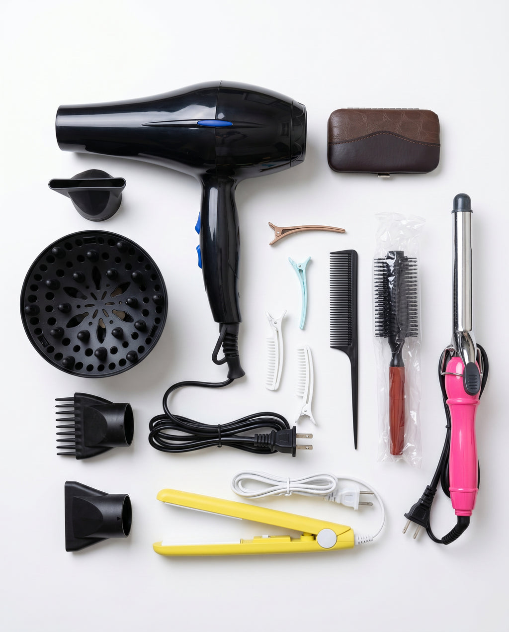 Basic Hair Dryer with Styling Accessories – Plastic Body