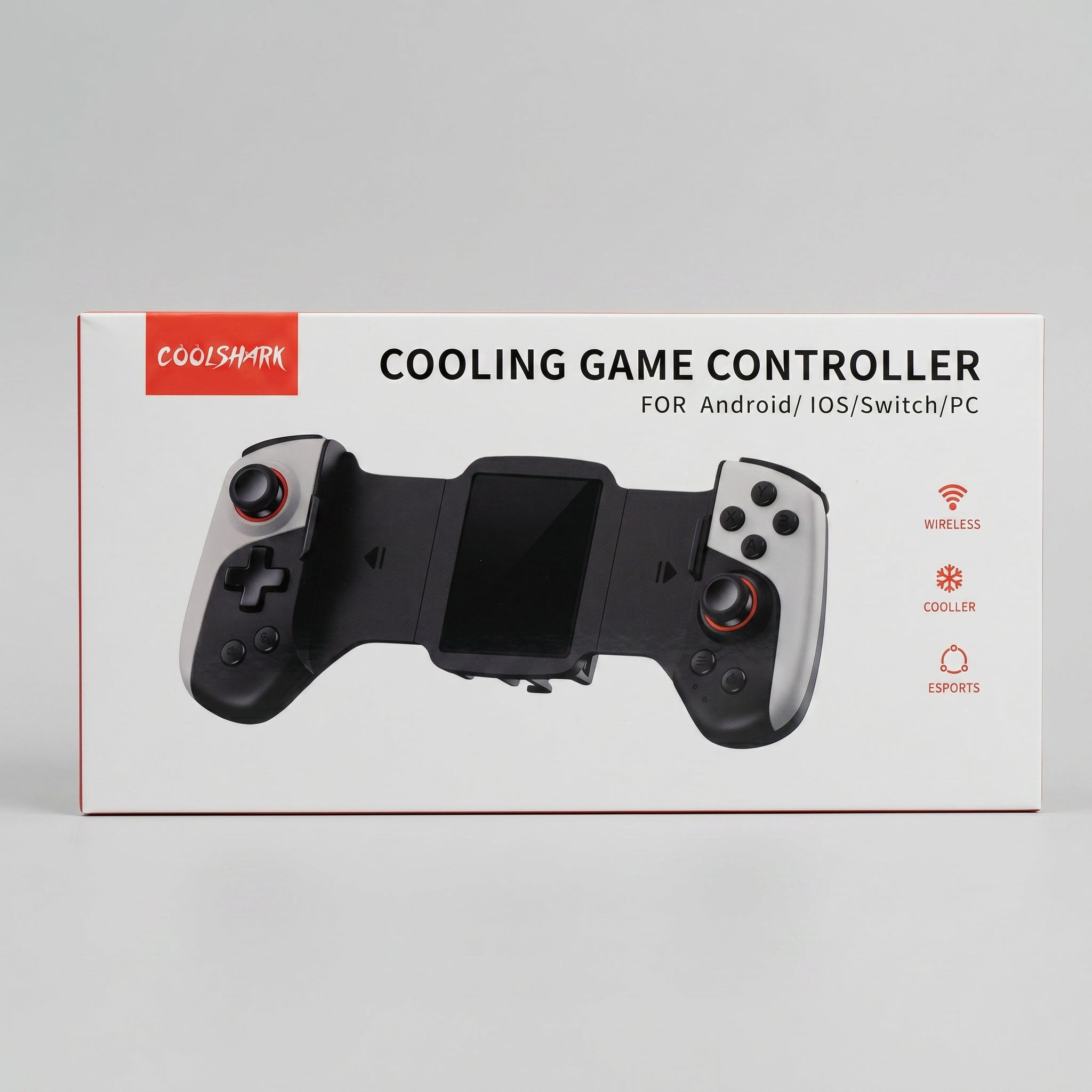 JK02 Cooling Game Controller for Android, iOS, Switch & PC — Wireless Mobile Gaming Controller with Built-In Fan