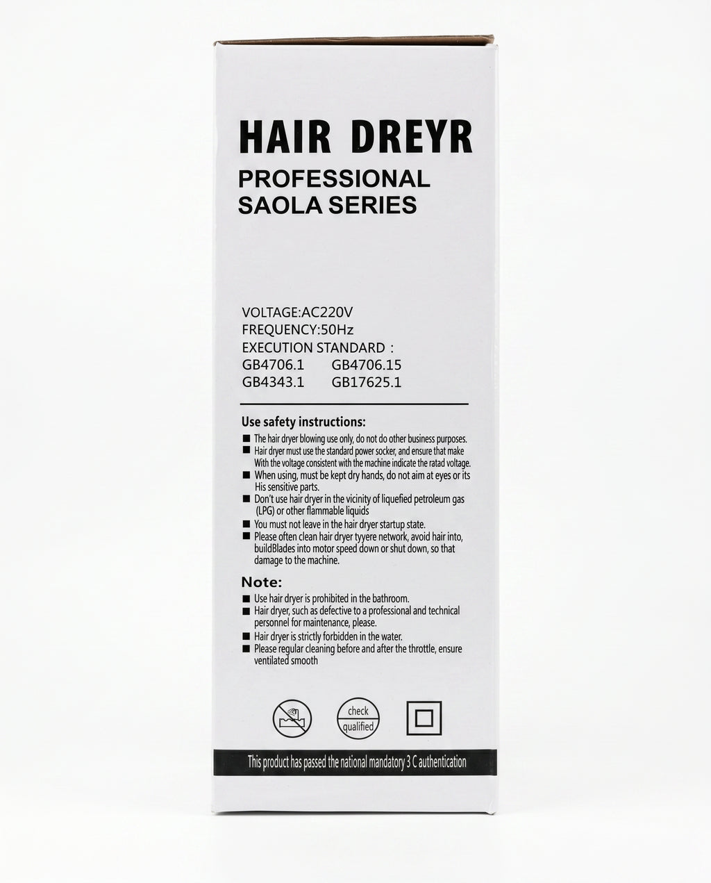 Basic Hair Dryer with Styling Accessories – Plastic Body