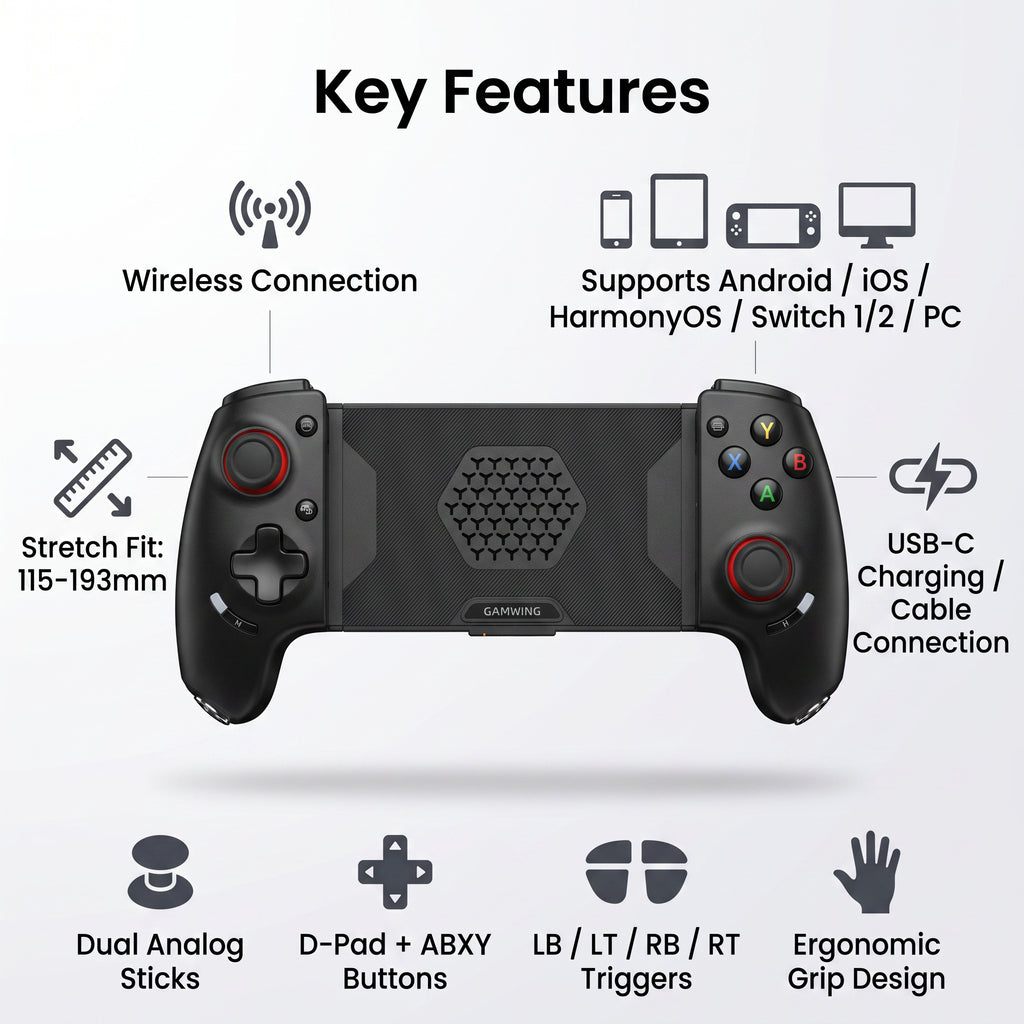 AOBING MAX+ Telescopic Wireless Gaming Controller