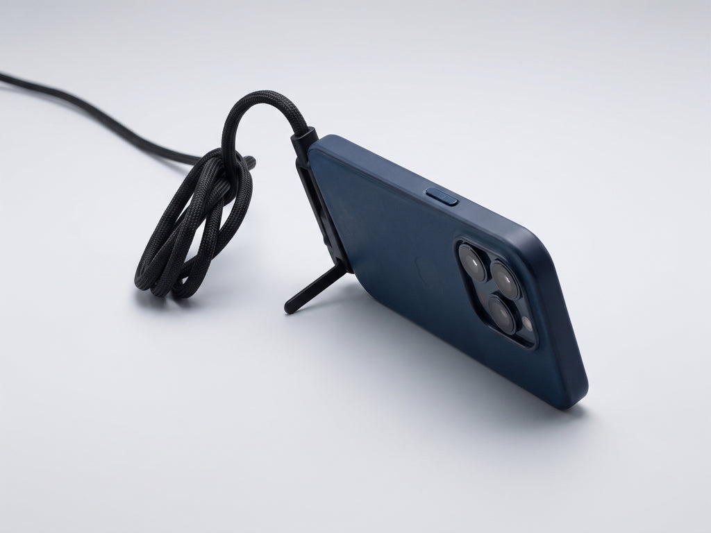 240W USB-C Fast Charging Cable with Foldable Phone Stand