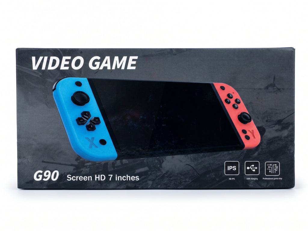 G90 7-Inch Handheld Retro Game Console – HD IPS Display, USB-C Charging, HDMI Output