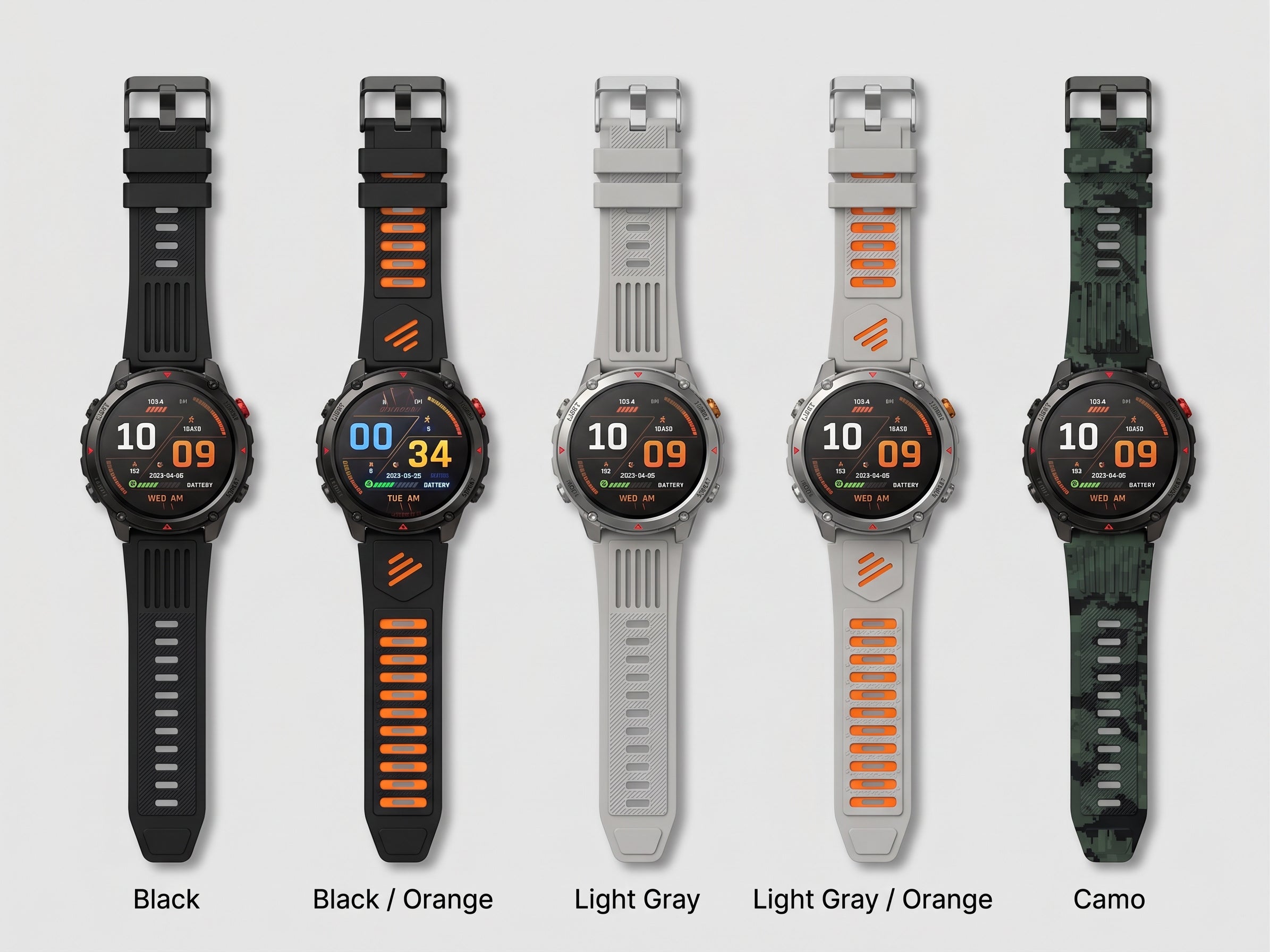 HT31 Rugged Smart Watch – Outdoor Style Fitness Watch with Flashlight & 3ATM Water Resistance