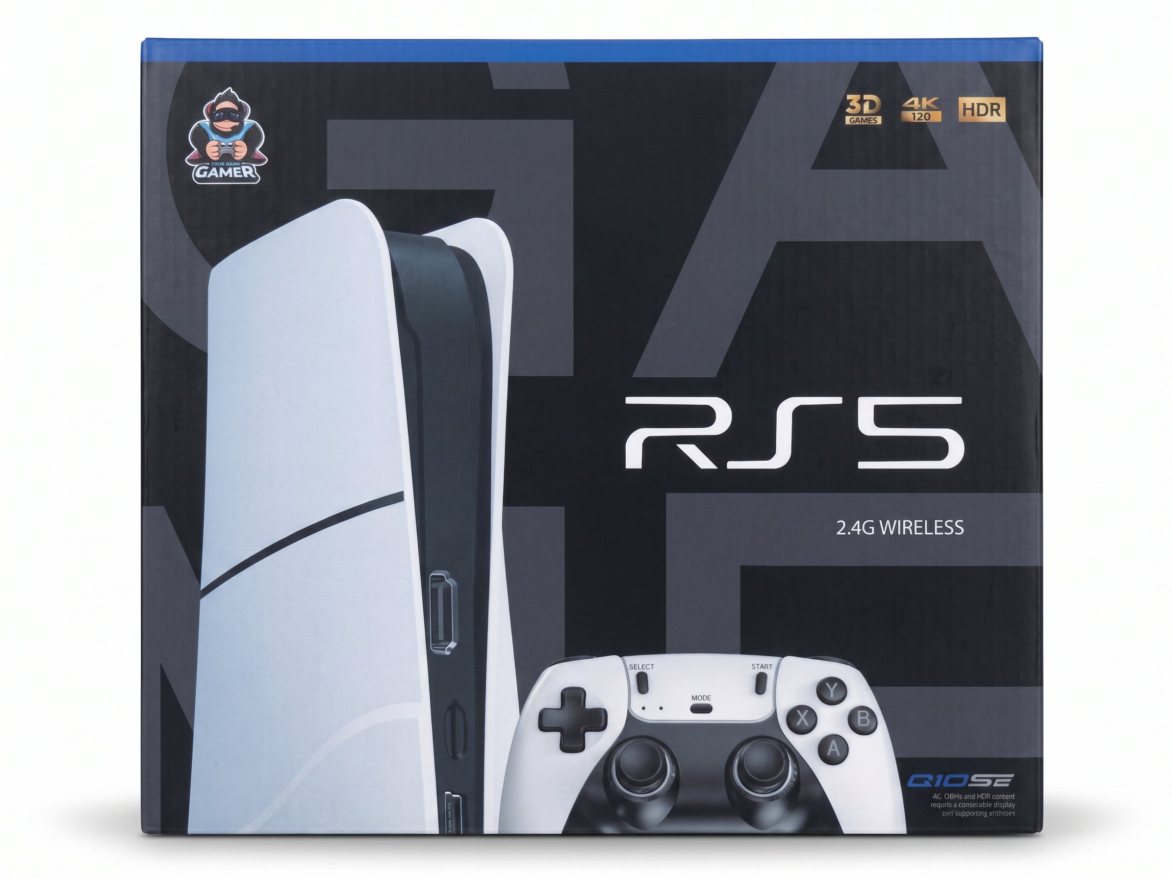 RS5 / Q10 SE 64GB Wireless Retro TV Game Console – 4K HDMI Output, 2.4G Controllers, 30,000+ Games