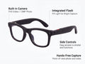 S2 Max Smart Glasses with Built-In Camera & 3 Lens Options