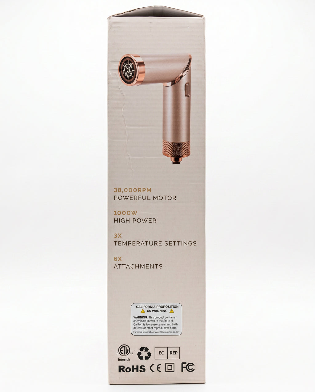 Premium Foldable Hair Dryer & Multi-Styler Set with Curling, Brush, Diffuser and Concentrator Attachments