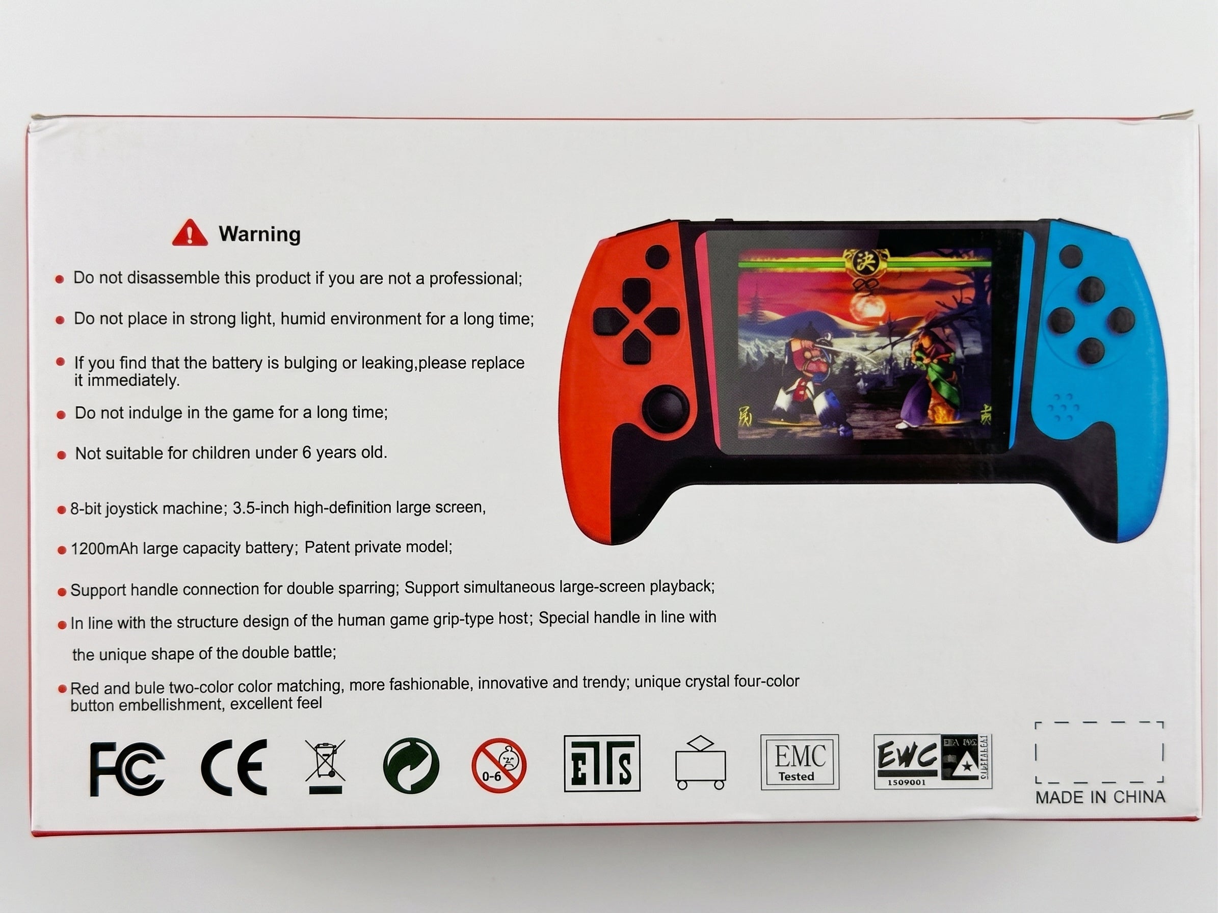 Q21 3.5" Handheld Retro Game Console 500-in-1 Portable Gaming System TV Out