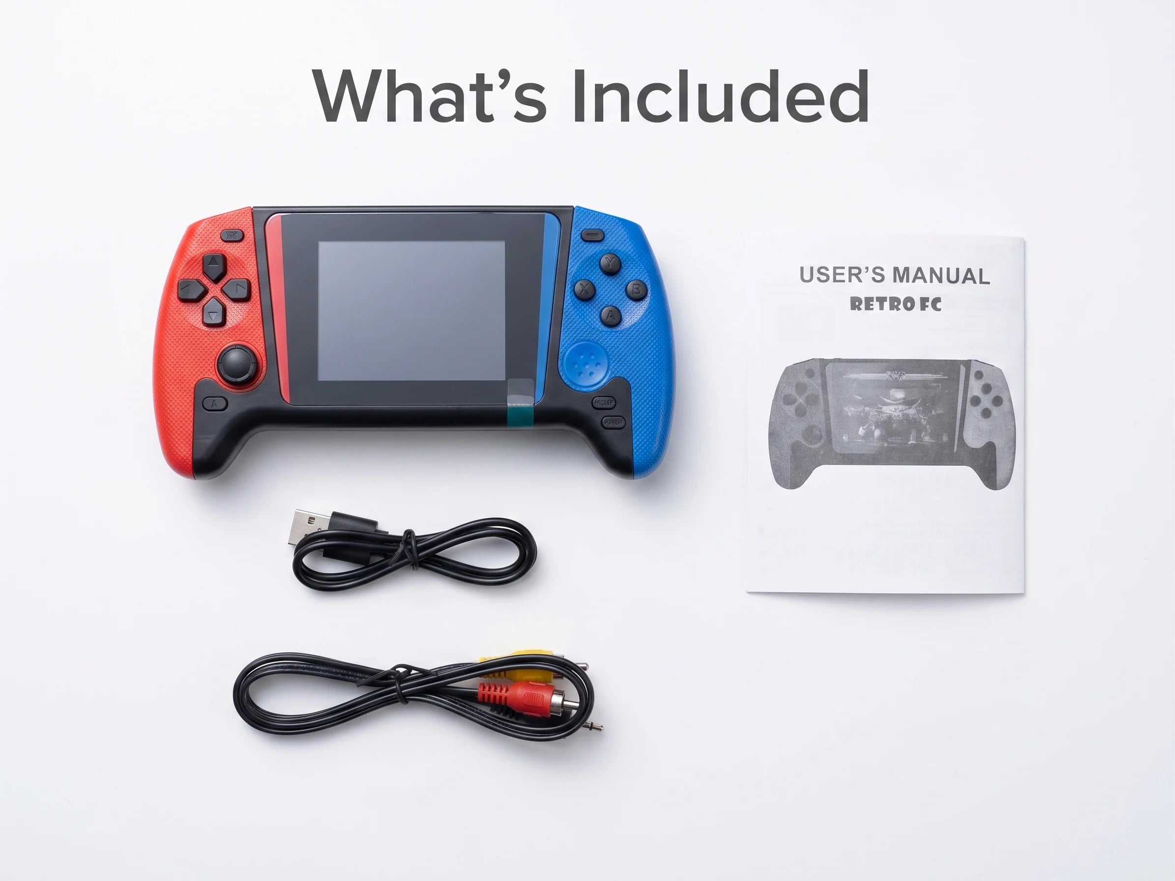 Q21 3.5" Handheld Retro Game Console 500-in-1 Portable Gaming System TV Out