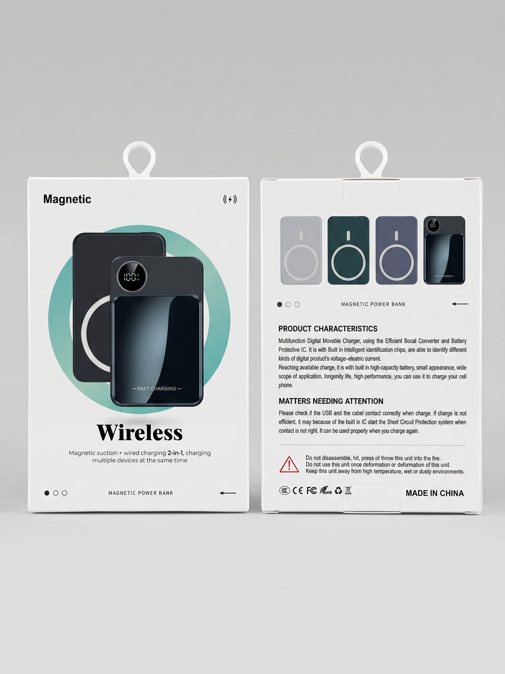 10000mAh Magnetic Wireless + Wired Power Bank| MagSafe Compatible
